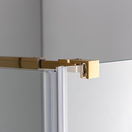 Złota kabina prysznicowa 90x90 kwadratowa drzwi uchylne KZ1390B