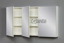 Biała matowa szafka wisząca z lustrem 65x120 Victa