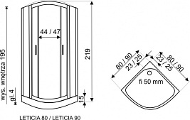 Kabina z hydromasażem Leticja Kerra 90