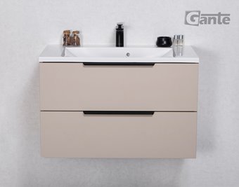 Szafka łazienkowa wisząca z umywalką 80 cm 46/2 Sydney Smooth kolor Macadamia