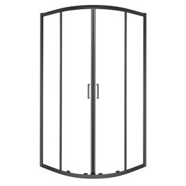 Kabina prysznicowa czarny profil 80x80x185 cm Aruba BL Kerra