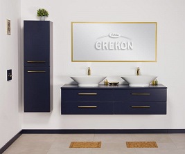 Szafka wisząca z umywalkami nablatowymi 160 cm Belli Gold Gante