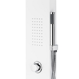 Panel natryskowy z hydromasażem w kolorze białym Alto Corsan