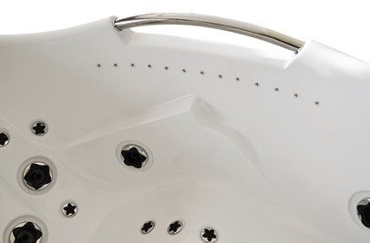 Wanna z hydromasażem narożna prawa 135x135 cm MUS-1085