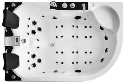 Wanna spa z hydromasażem asymetryczna 180x122 cm MUS-1062 LEWA