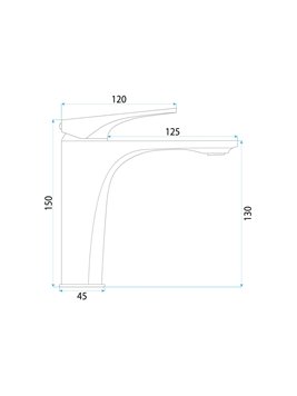 Bateria umywalkowa niska Joe Rea złoto szczotkowane