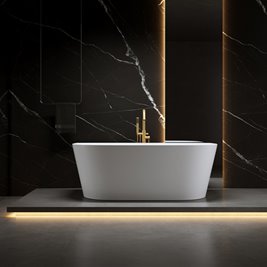 Wanna wolnostojąca przyścienna złote szczotkowane wykończenie 160 cm Lena Hydrosan