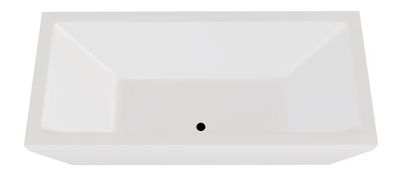 Wanna wolnostojąca przyścienna + klik-klak czarny Vena Besco 170 cm WKVE-170-WC