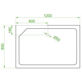 Kabina prysznicowa zabudowana prostokątna profil szczotkowany 120x80 Alma Prawa