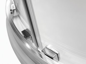 Kabina prysznicowa półokrągła 90x90 szkło grafitowe 185 cm Modern Besco