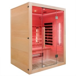 Sauna na podczerwień 4-osobowa 150x120 cm grzejniki kwarcowe i karbonowe Alta3 Infrared