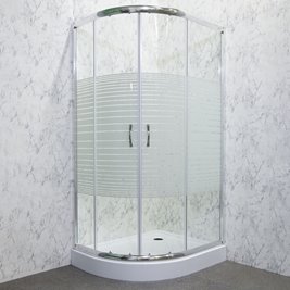 Kabina prysznicowa z brodzikiem asymetryczna 100x80 Madera Kerra prawa