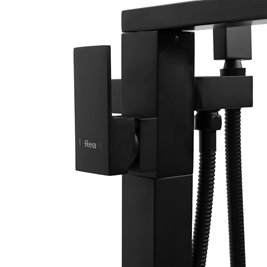 Czarna bateria wannowa wolnostojąca Tery Rea