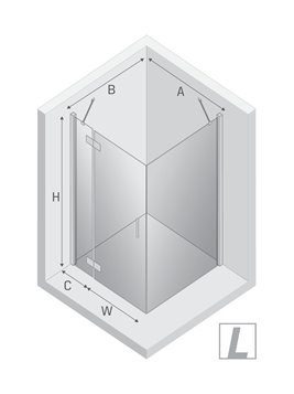 Kabina prysznicowa 80x90 lewa D-0111A/D-0084B New Renoma New Trendy