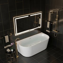 Wanna wolnostojąca przyścienna korek biały 170 cm Carlo Led Hydrosan