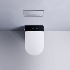Zestaw podtynkowy wc stelaż + miska automatyczna myjąca przycisk chrom Drop
