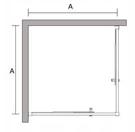 Kabina prysznicowa kwadratowa 90x90 cm szkło grafit