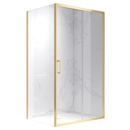 Złota szczotkowana kabina prysznicowa prostokątna 110x90 KZ104B