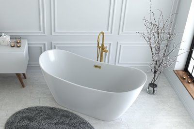 Złota bateria wannowa wolnostojąca CMB7560GL Lugo Corsan