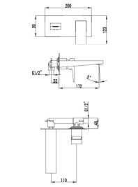 Bateria umywalkowa podtynkowa Fresh FR7115 CR Omnires