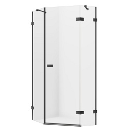 Kabina pięciokątna stal szczotkowana 100x80 EXK-3836 Avexa New Trendy Gunmetal Brushed