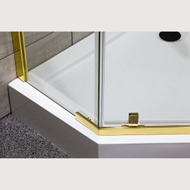 Kabina prysznicowa pięciokątna 90x90 Kora Kerra Gold