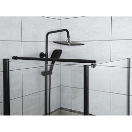 Kabina prysznicowa drzwi z systemem unoszenia 90x90 czarne profile Hera Kerra