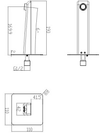 Wylewka wannowa ścienna WD Parma CRB Omnires
