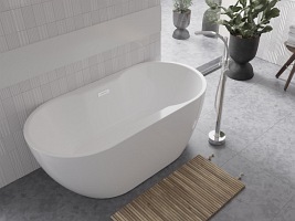 Wanna wolnostojąca korek klik-klak chrom 140 cm Navia Besco
