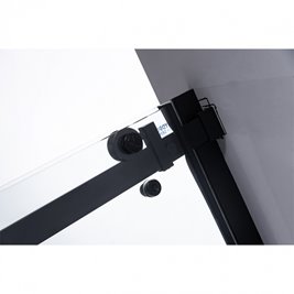 Czarne drzwi prysznicowe do wnęki 115-120 cm rozsuwane SH03DB szkło 8 mm