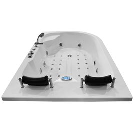 Wanna z hydromasażem dwuosobowa 180x120 cm MO-1631HC Lewa