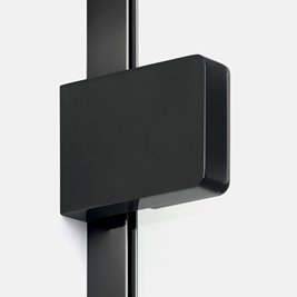 Czarna przyścienna kabina prysznicowa prawa 90x90 EXK-6257 Eventa Black Chrome New Trendy