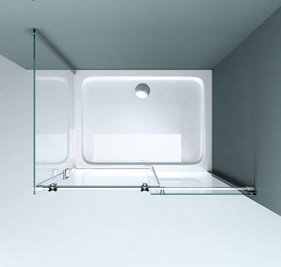 Kabina prysznicowa narożna 90x90 cm szkło 8mm mleczne profile złoty mat Swiss Liniger