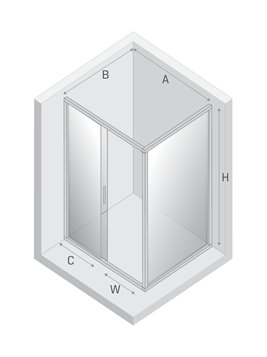 Kabina prostokątna 120x90 cm profile czarny mat K-5153 New Varia New Trendy