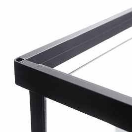 Czarna prostokątna kabina prysznicowa 100x90 drzwi uchylne BS16A