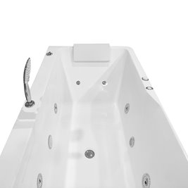 Przyścienna wanna z hydromasażem prostokątna konglomerat 170x80 cm MO-1803B