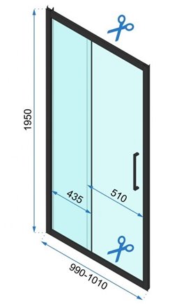 Złota kabina prysznicowa narożna rozsuwana 100x80 Rapid Slide Rea