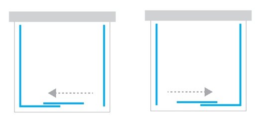 Kabina prostokątna przyścienna 120x90x90 cm profile chrom K-5142 New Varia New Trendy