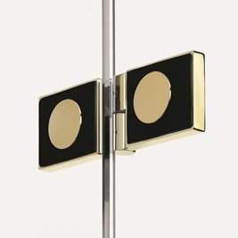 Złota kabina prostokątna składana 100x80 K-1956 New Soleo Light Gold New Trendy