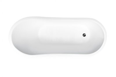 Matowa wanna wolnostojąca 150 cm syfon klik-klak złoty Gloria Besco WMMB-150GLG