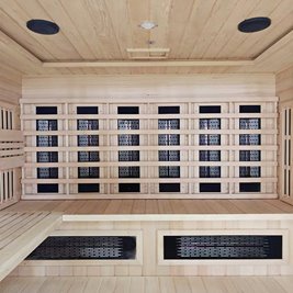 Sauna Combo na podczerwień + fińska 5-osobowa 180x160 cm Helsi1 6KW