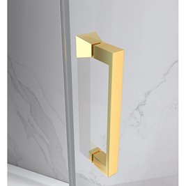 Złote drzwi prysznicowe składane do wnęki 110 cm ZES-KZ21E-GL-110