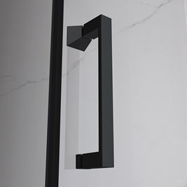 Czarna kabina prysznicowa prostokątna drzwi pojedyncze składane 100x90 ZES-KZ20D-BL-100X90