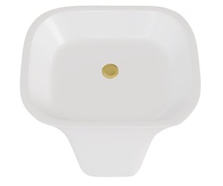 Umywalka wolnostojąca z konglomeratu biały mat Assos Matt Besco UMMB-A-WO