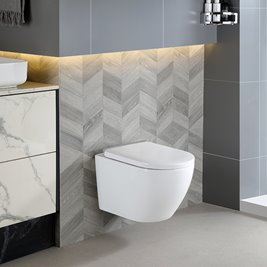 Zestaw podtynkowy stelaż GEBERIT DUOFIX + miska MIZU-WH-TR-02 + przycisk DELTA 30 biały