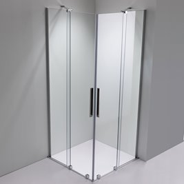 Kabina prysznicowa drzwi rozsuwane od rogu szkło 8 mm 100x100 cm ASTRA-CH-A-100X2+D
