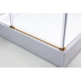 Złota kabina prysznicowa 80x80 kwadratowa drzwi uchylne KZ1390A