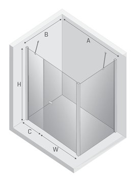 Kabina prysznicowa prostokątna 90x80 K-0692 New Soleo New Trendy