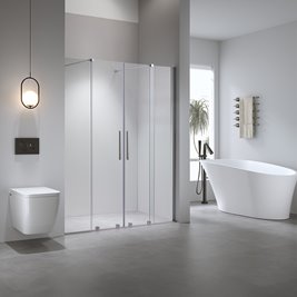 Drzwi prysznicowe rozsuwane szkło 8 mm szerokość 160 cm ASTRA-CH-DUO-160