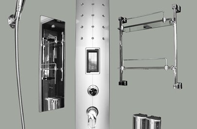 Kabina prysznicowa + sauna parowa składane siedzisko półokrągła zabudowana biała 90x90 MO-09909ASW
